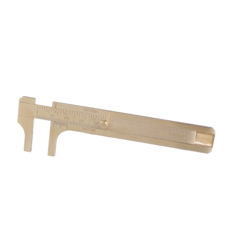 2pcs hand Brass Vernier Calipers Easy Carry Measuring Tool Small for Engineers
