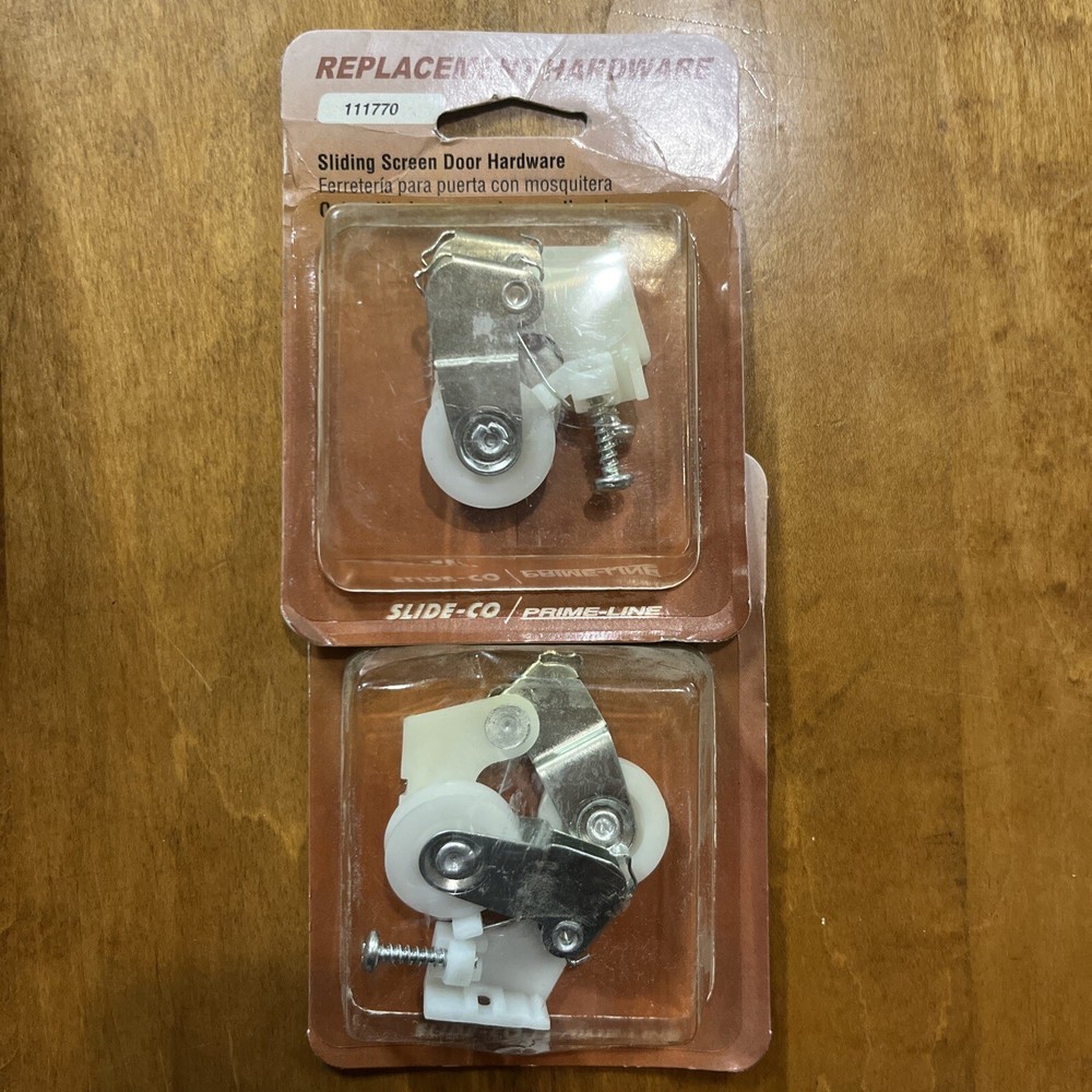 2 Packages Slide-Co Screen Door Hardware Replacement Kit (2 Per Package ) #11170