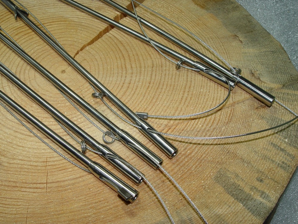 Slip Tip for Pole Spear 6mm Threading 13" with steel cable