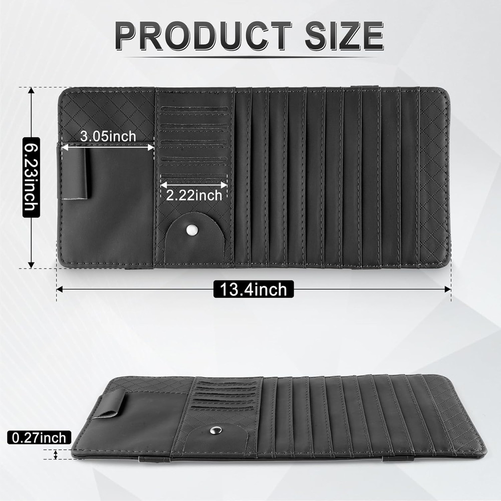 Sun Visor CD Case Holder for Car - Multi-Function Visor Organizer with CD/DVD...