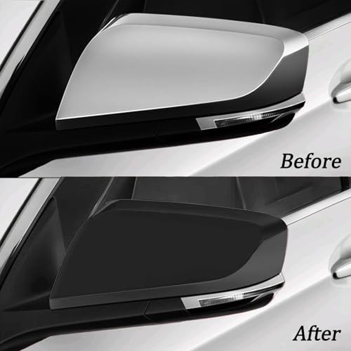 1 Pair Mirror Covers Compatible with Che-vy Impala 2014-2020 Replace 22997386