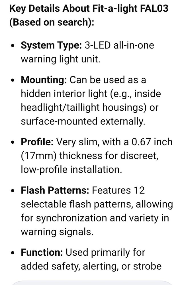 hideaways strobe lights and Surface Mount LED PAIR FAL03 ..LAST PAIR