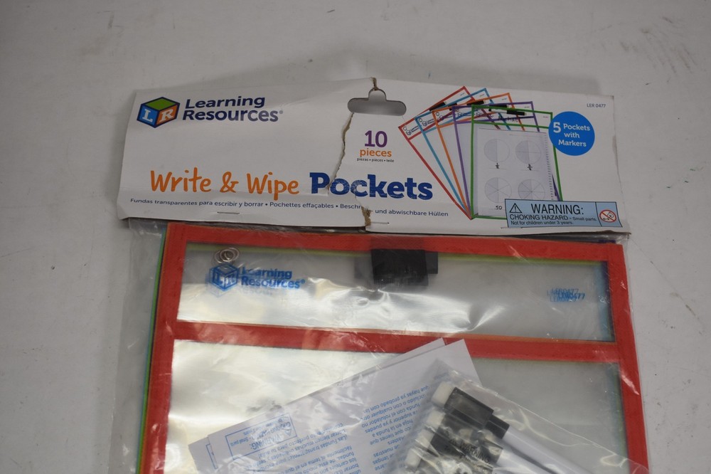 Learning Resources Write & Wipe Pockets 10 Piece A4 Standard Size
