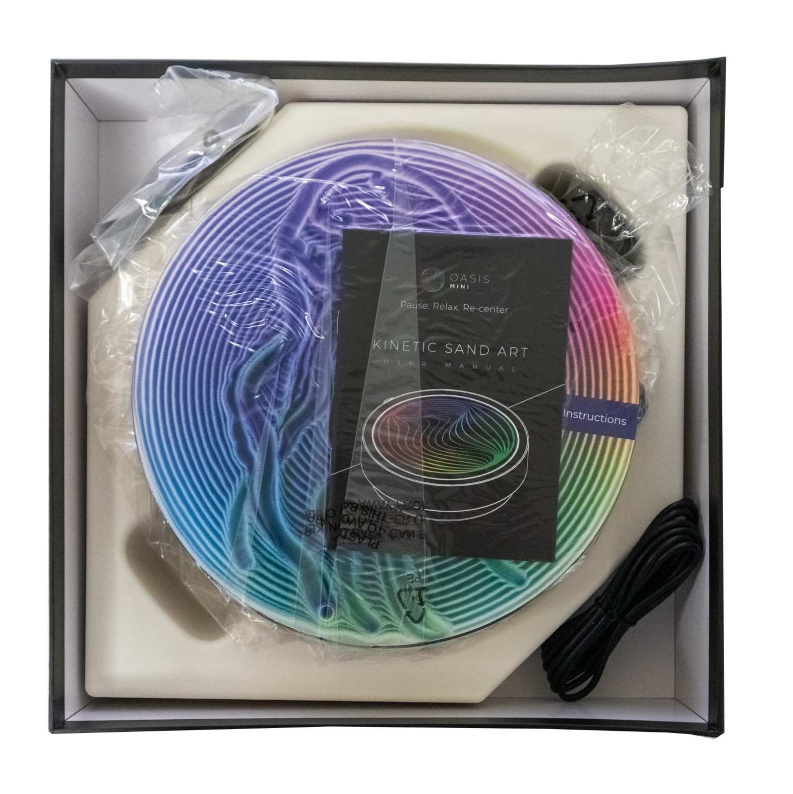 Oasis Mini Kinetic Sand Art Canvas RGB LED App Controlled 9” New