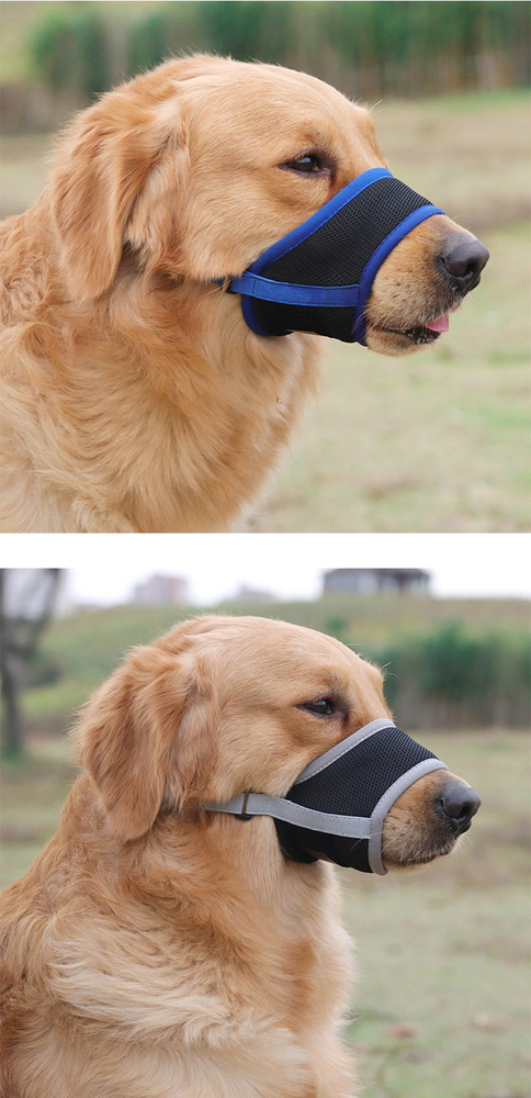 MESH Dog Muzzle Anti Stop Bite Barking Biting Chewing Training Pet Light Nylon