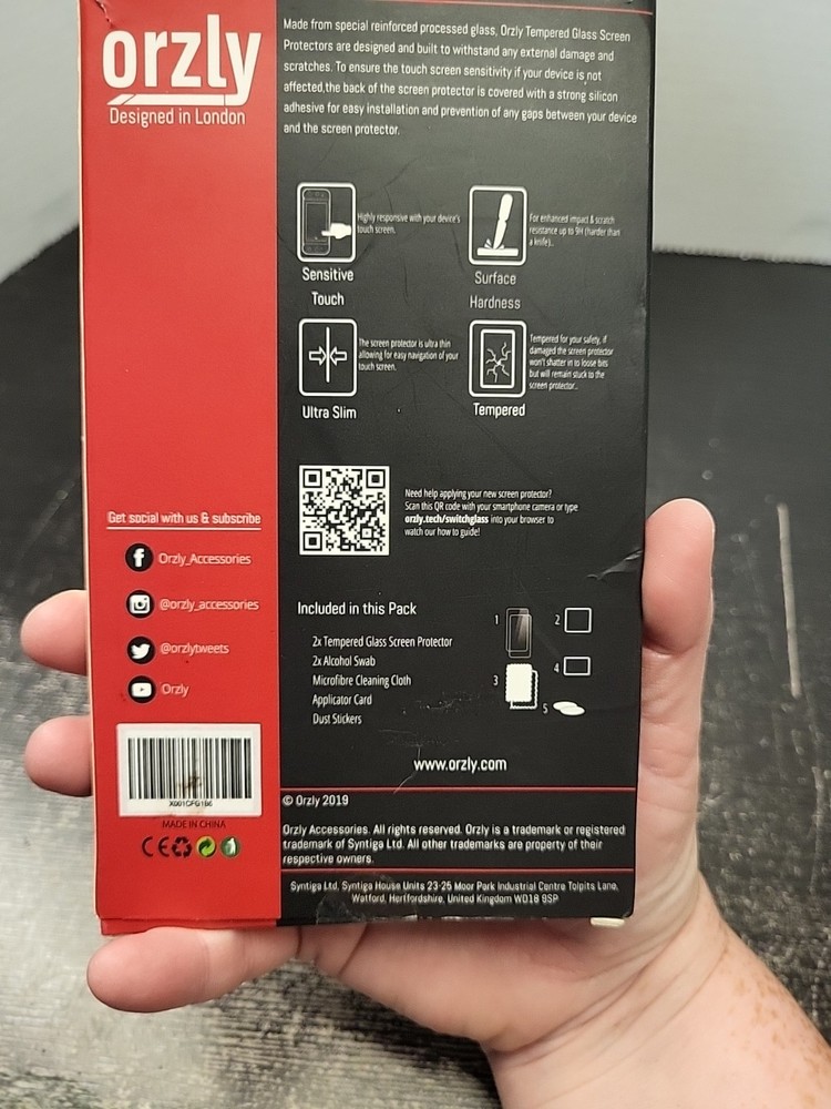 Orzly Premium Tempered Screen Protector 2pc For Nintendo Switch