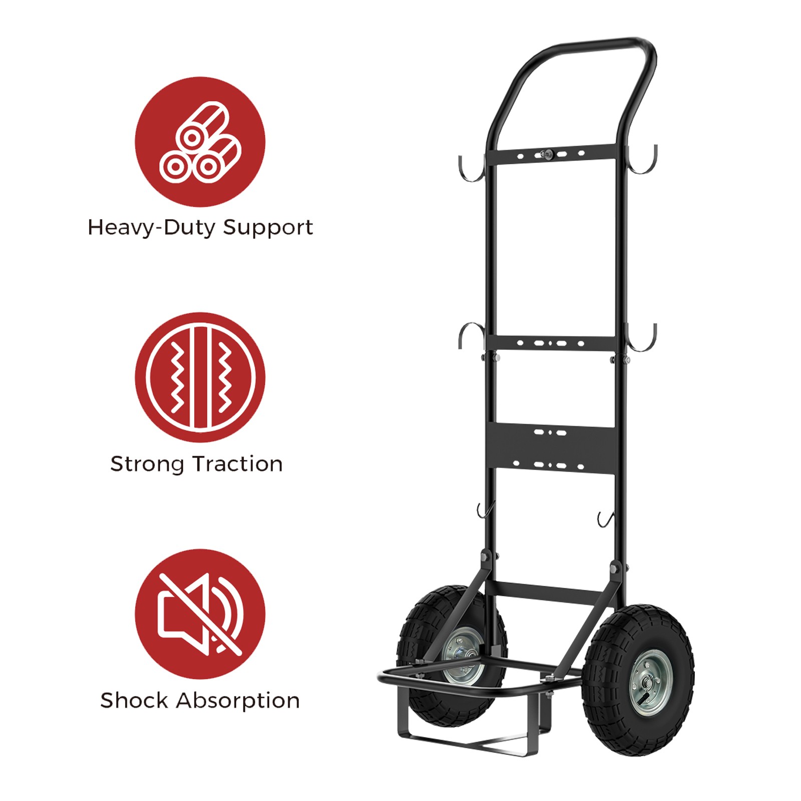 Camplux Dolly Hand Cart w/ 10" Pneumatic Wheels Mobile for Portable Water Heater