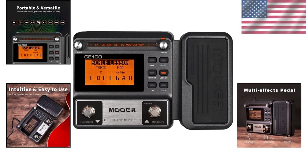 Innovative Multi-Effects Guitar Pedal with LED Screen & User-Friendly Interface