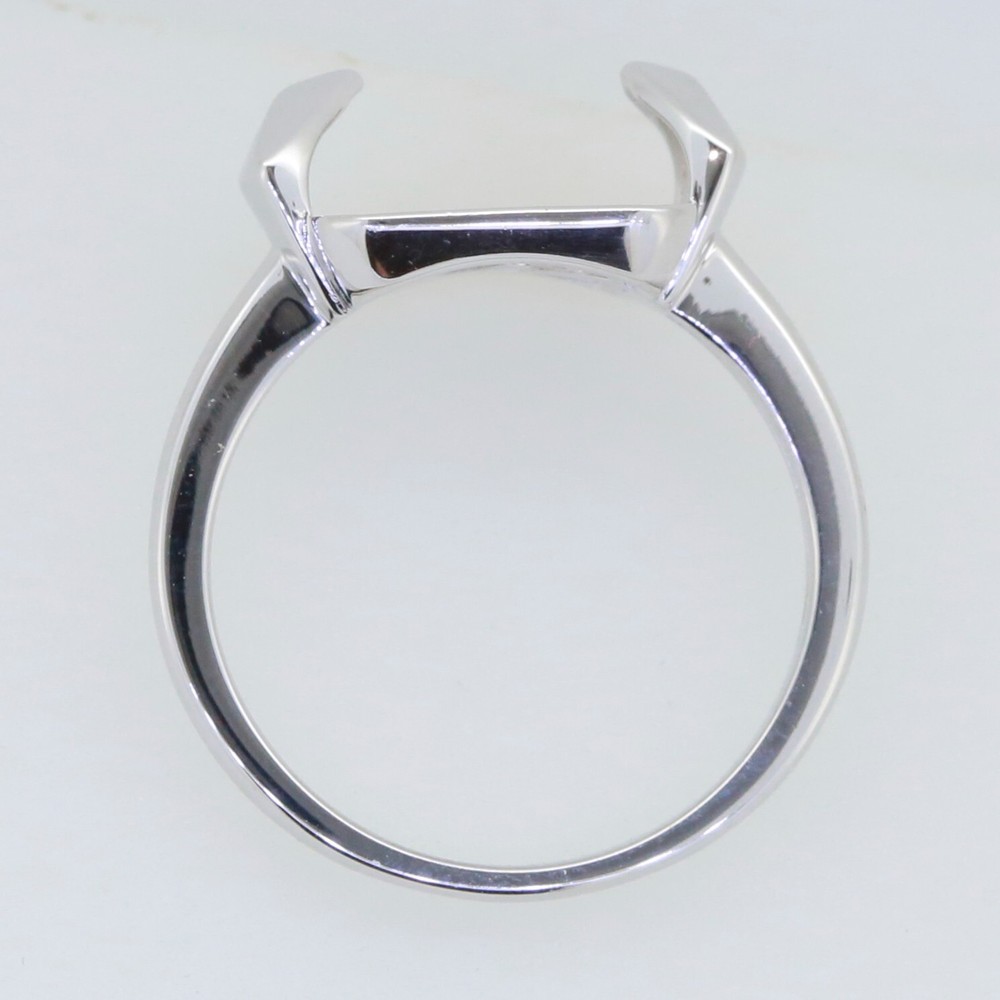 Sterling Silver Semi Mount Ring Setting Emerald OCT 13x11mm Cabochon