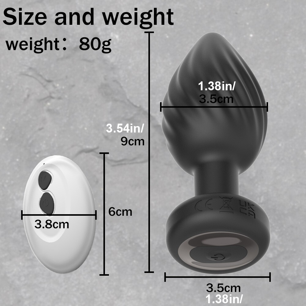 Remote Control Anal Plug Vibrator, 10 Modes Vibrating Butt Plug, Small Butt Plug