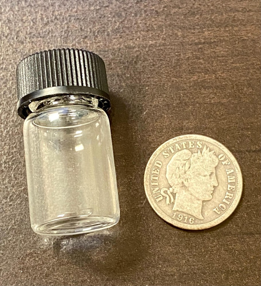 1/2 OUNCE GLASS VIALS - 10 Pack