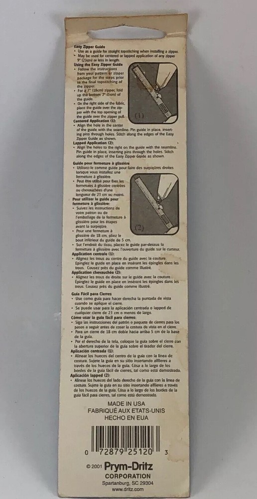 Dritz Easy Zipper Guide