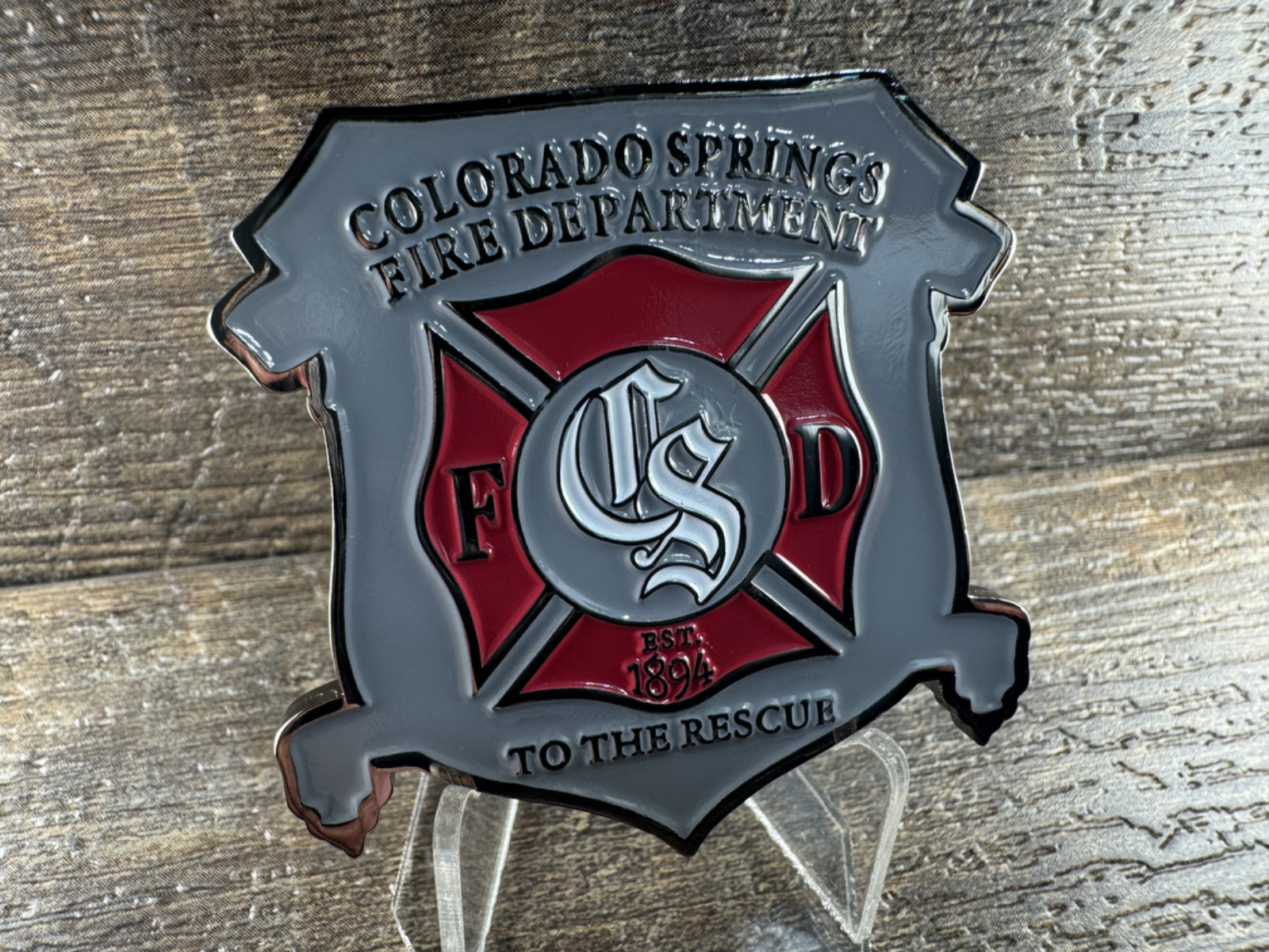 COLORADO SPRINGS FIRE RESCUE DEPARTMENT ENGINE 6 PAPETON COLORADO CHALLENGE COIN