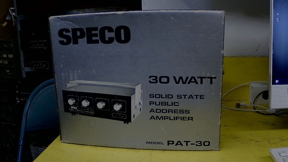 SPECO 30 watt Solid State Public Address Amplifier