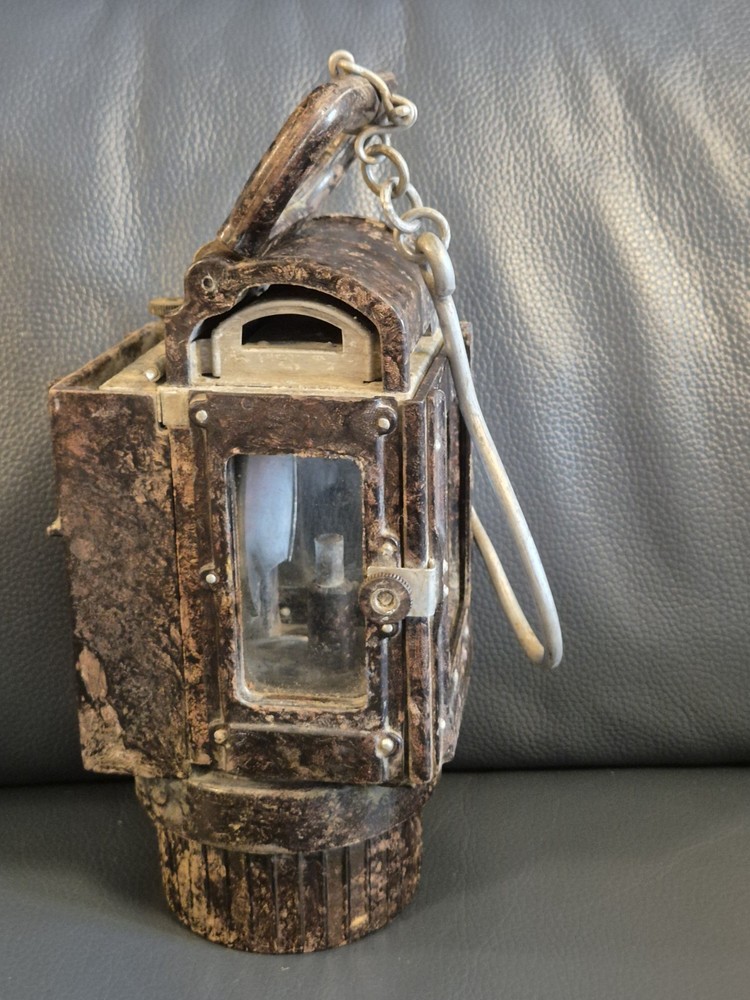 WW2 German Bakelite Lantern, good condition, with handle hook, stamps around