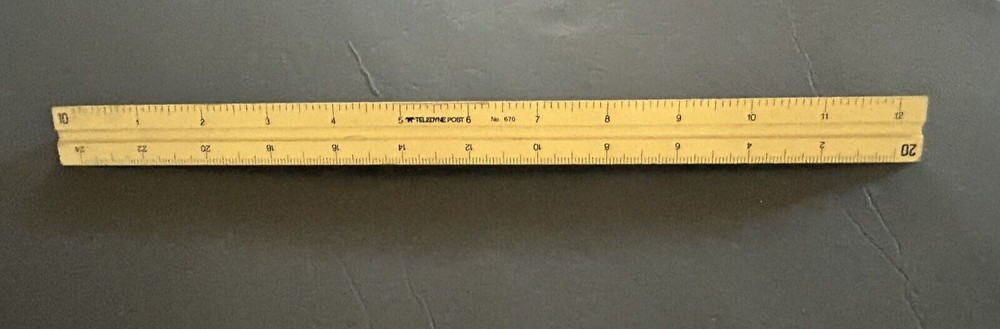 Vintage Drafting Scales Engineering Triangular Graphic Arts Pickett Staedler