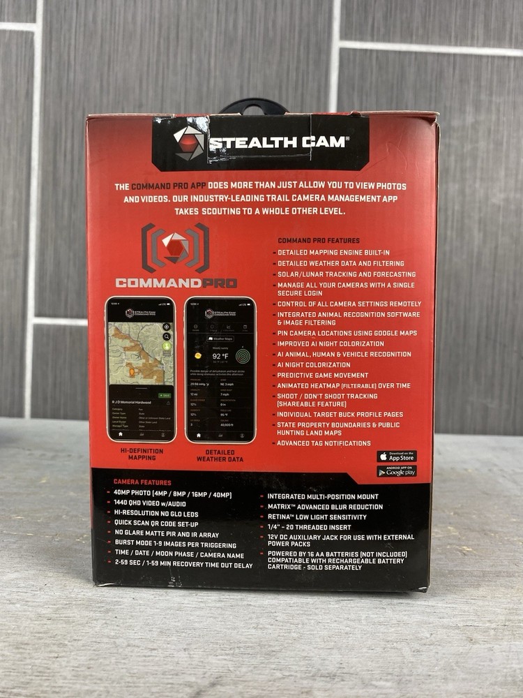 Stealth Cam DECEPTOR MAX 40MP Cellular Trail Camera STC-DCPTRX-W Dual Networks