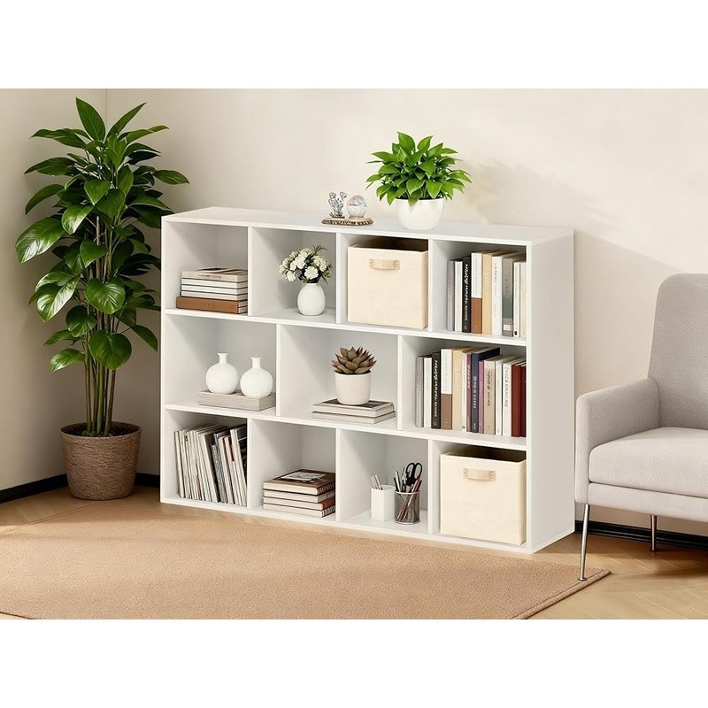 11 Cube Storage Organizer Stackable Bookshelf Durable Display Unit Easy Assembly