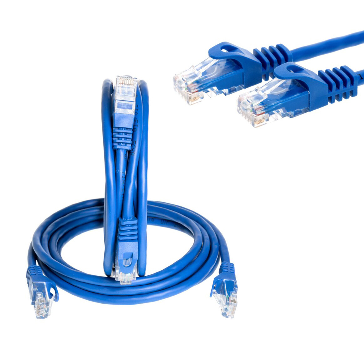 CAT6 Ethernet Patch Cord RJ45 LAN Network Cable Blue 1.5FT- 20FT Multi-Pack LOT