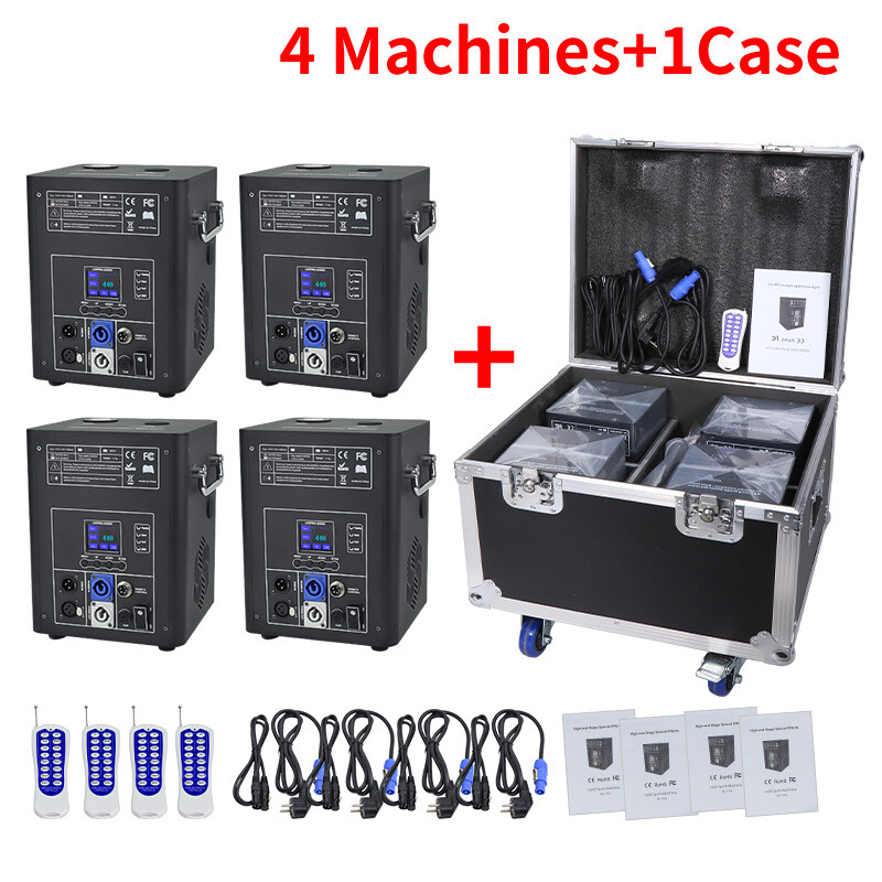 Cold Spark Firework Machine 750W DJ Event Party Stage Effect 4PCS Flight Case
