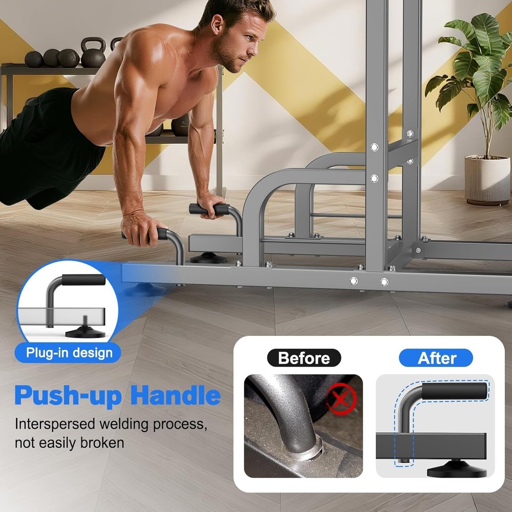Power Tower Pull Up Bar Station Workout Dip Station