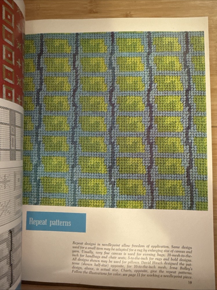1967 McCall’s Needlepoint Step-by-Step Beginner Guide 42 Designs To Make