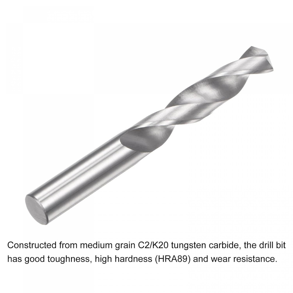 Solid Carbide Drill Bits, 7Mm C2/K20 Tungsten Carbide Jobber Drill Bits Straight