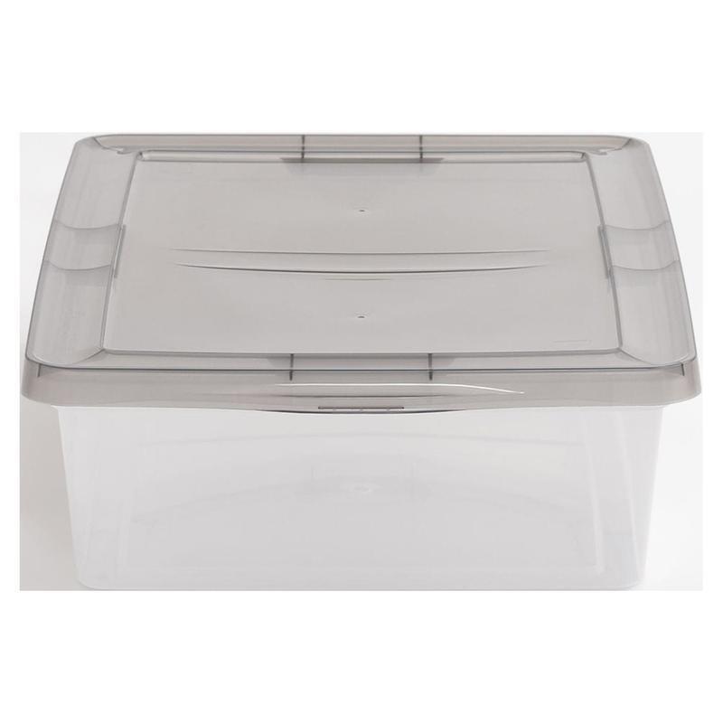 28 Qt. Plastic Underbed Storage Bins with Lids Clear Stackable Totes Box 6 Pack