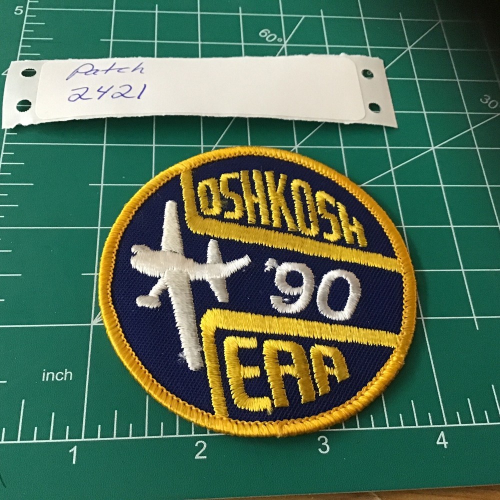Airplane OSHKOSH 90 EAA EXPERIMENTAL AIRCRAFT ASSOCIATION Patch 1990