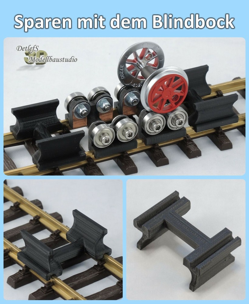 Roller dynamometer set BR 64+; 3 roller block / 2 blind block / current block; track G; LGB