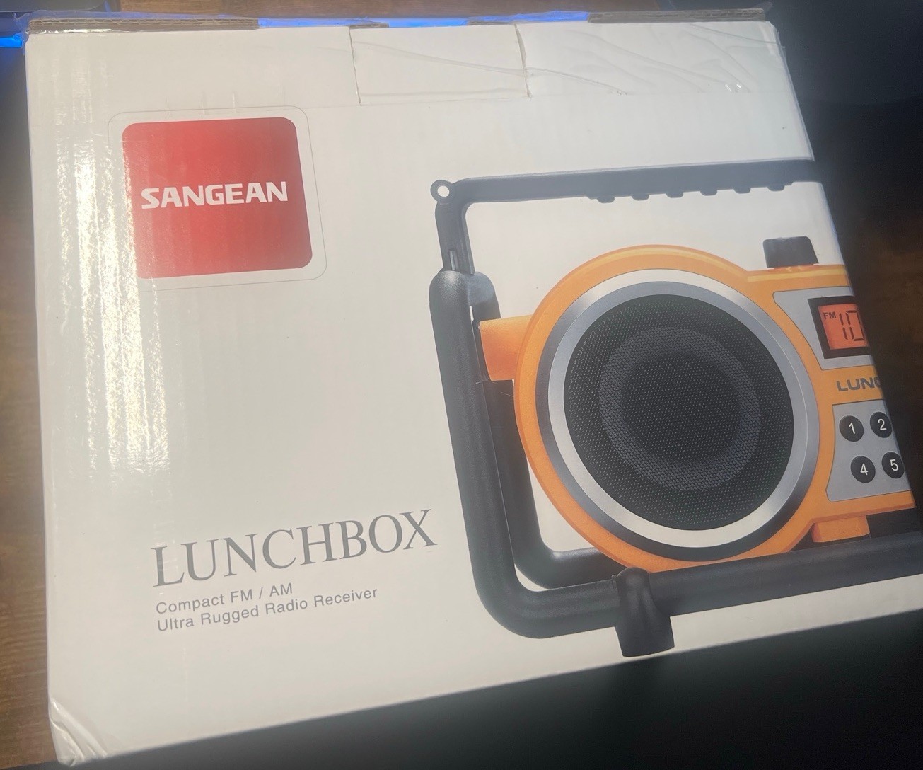 Sangean LUNCHBOX Digital Work Radio AM/FM Large LCD Display LB-Yellow Tested