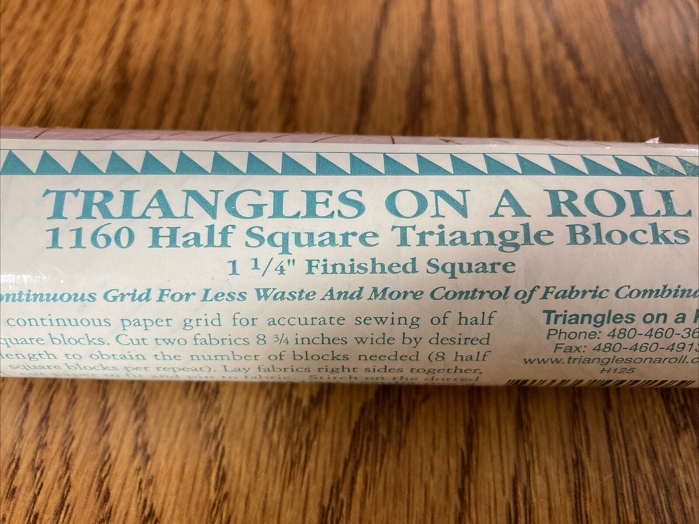 Triangles On A Roll 1160 Half Square Triangle Blocks 1.25” Finished Square NIP