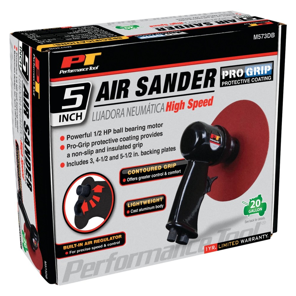 Performance Tool M573DB 5-Inch High Speed Sander with Adjustable Speed Control a