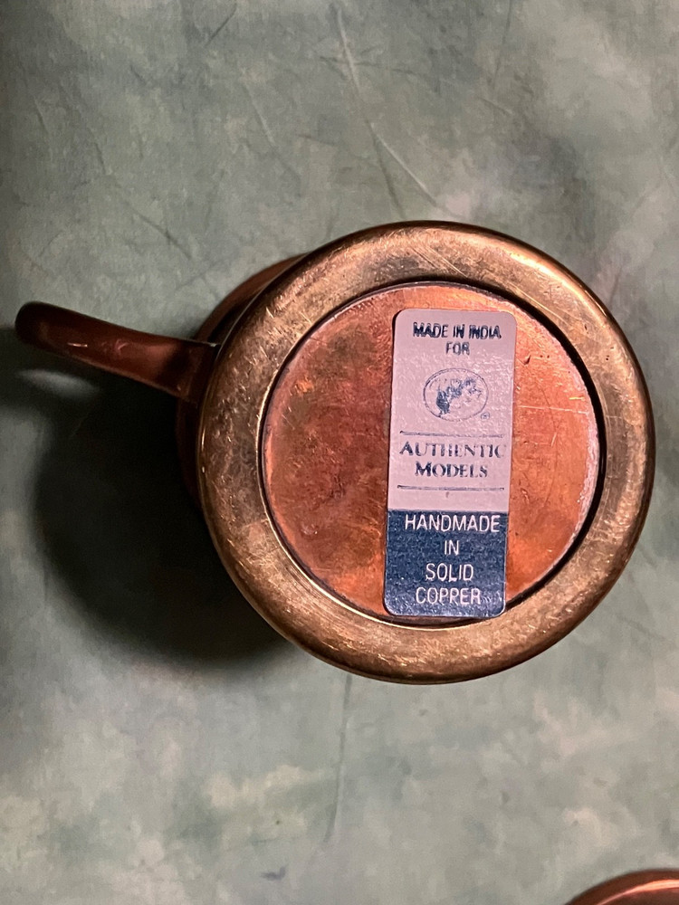 AUTHENTIC MODELS MINI Nautical Ration Cup & Tankard Mug Copper Brass Made India