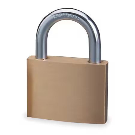 Master Lock 4150Ka Padlock, Keyed Alike, Standard Shackle, Rectangular Brass