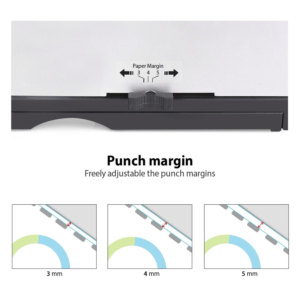 MAKEASY Binding Machine, 21-Hole, 450 Sheets, Comb Binding Machines with 1 Bo...