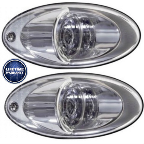 1 PAIR Marine Boat LED Recessed Mount High Output Docking Light 2000 Lumens Each
