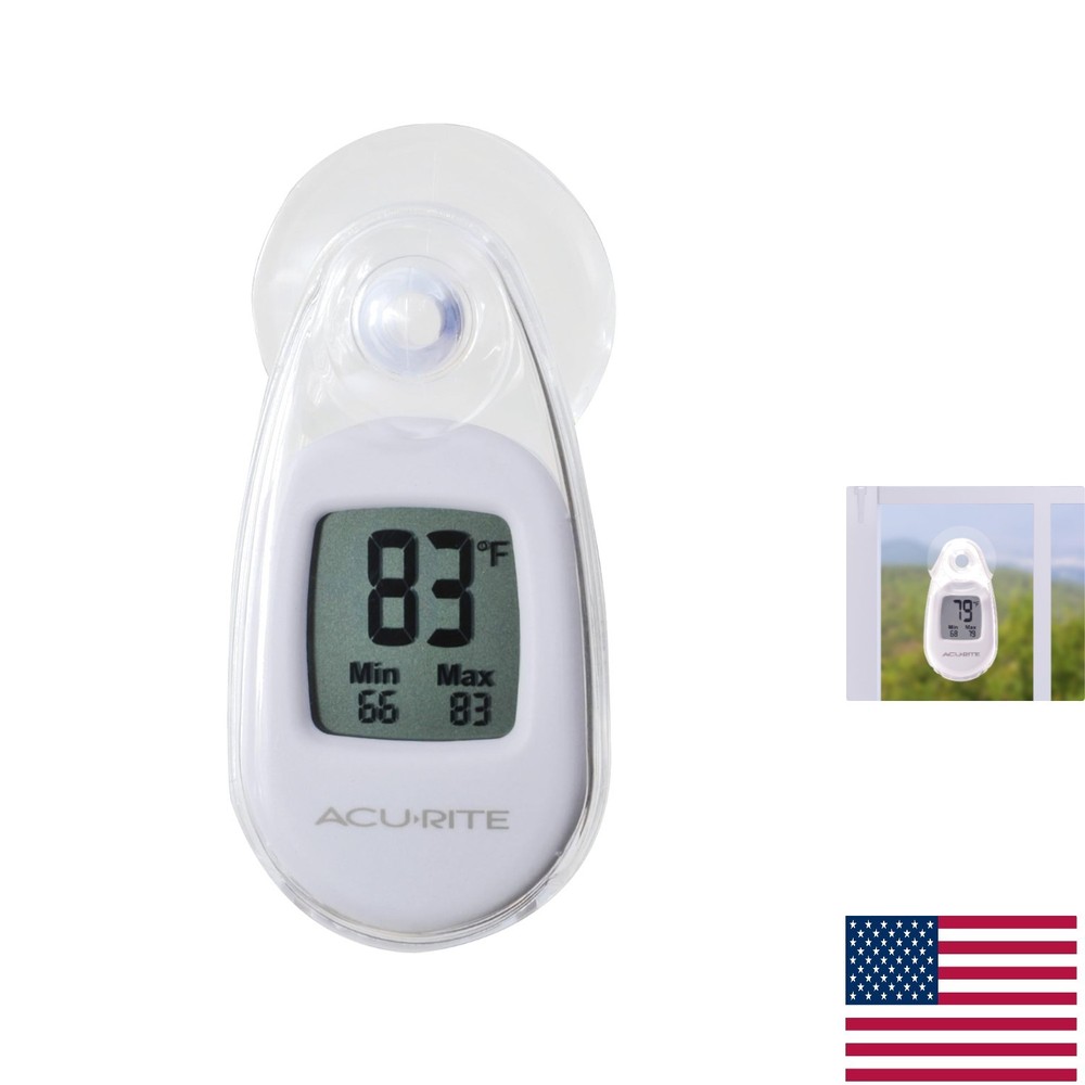 Versatile Suction Cup Thermometer - LCD Display, Battery-Powered & High Accuracy