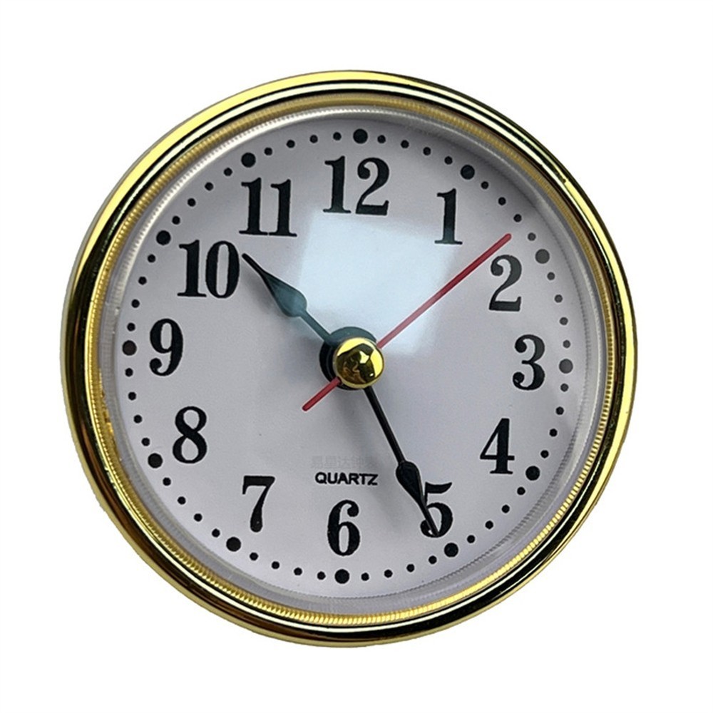 Gold Quartz Clock Inserts With 65MM Diameter And High Quality Movement