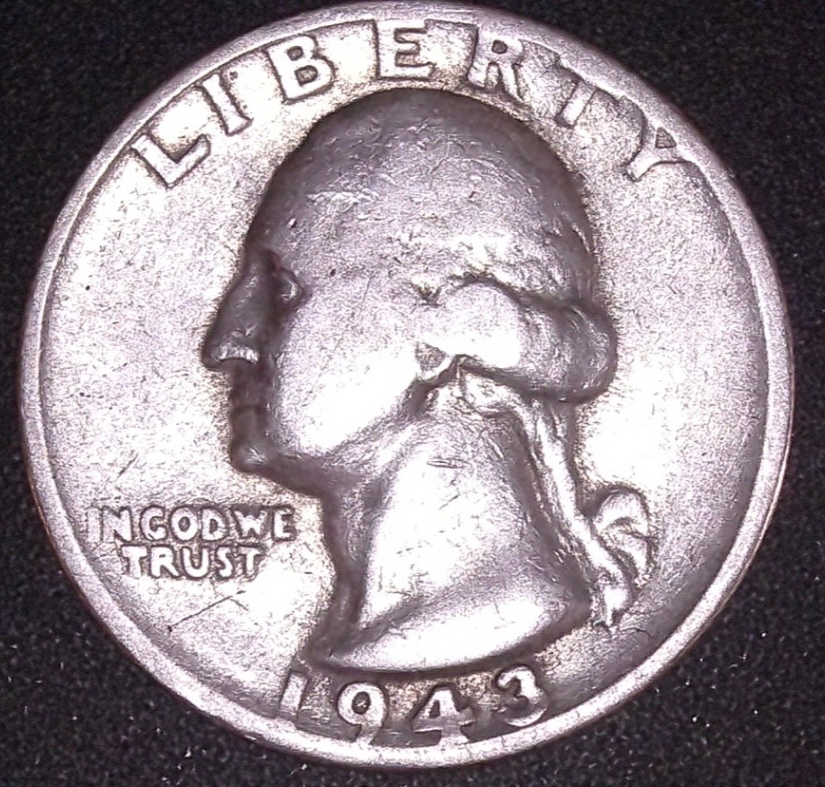 1943-S WASHINGTON SILVER QUARTER