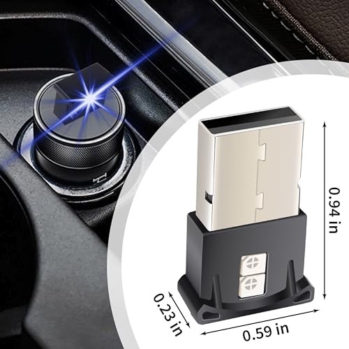 Mini USB LED Car Light, DC 5V Intelligent Interior Car Lights, USB-A*2
