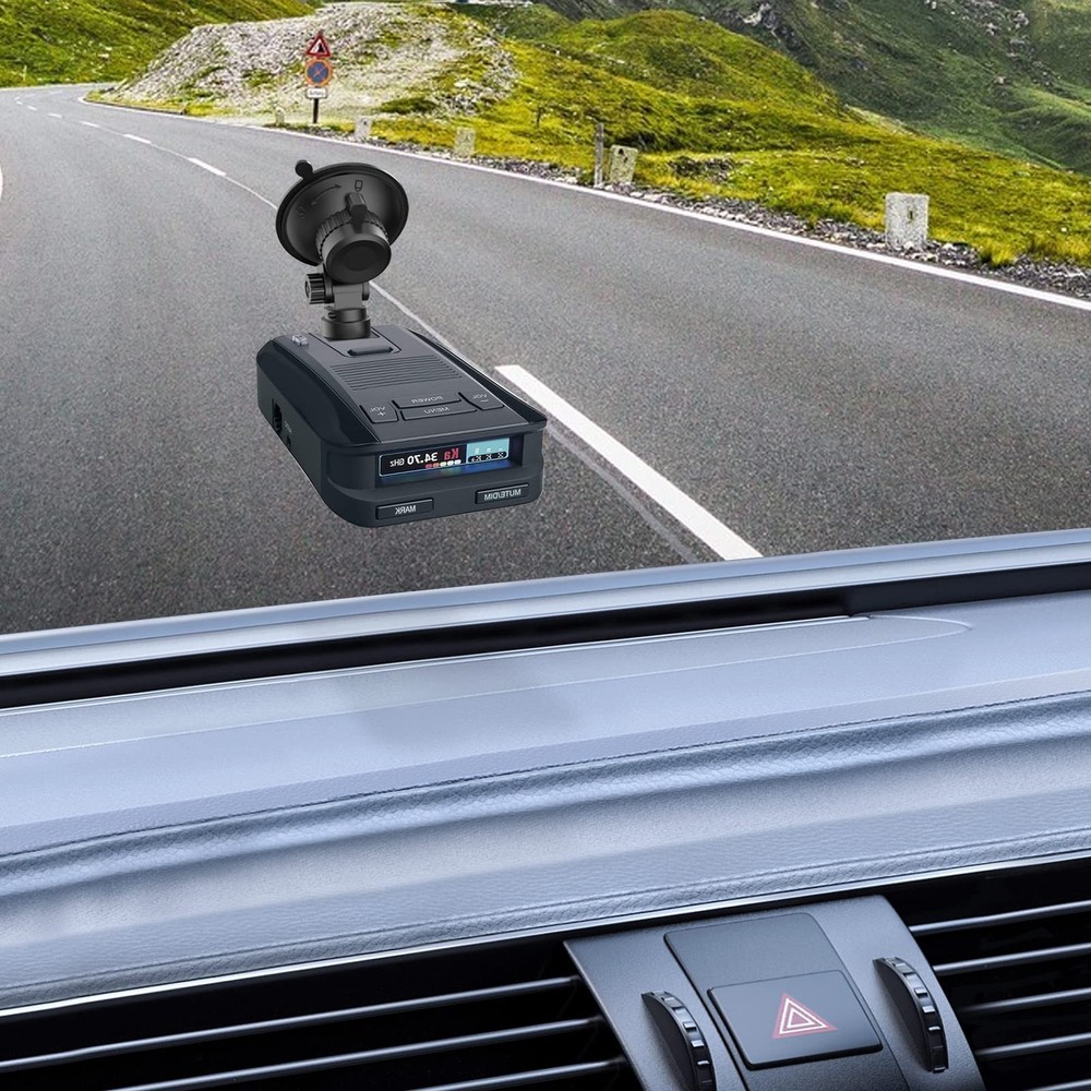 Radar Detector Suction Cup Mount for Windshield and Dashboard Installation