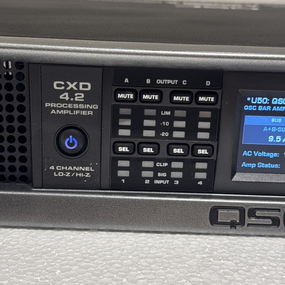 QSC CXD4.2 , 4 Channel Network Processing Amplifier