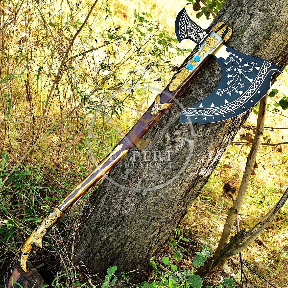 God of War Axe, Medieval God of War Kratos Axe, Viking Axe, Celtic Axe, Gift