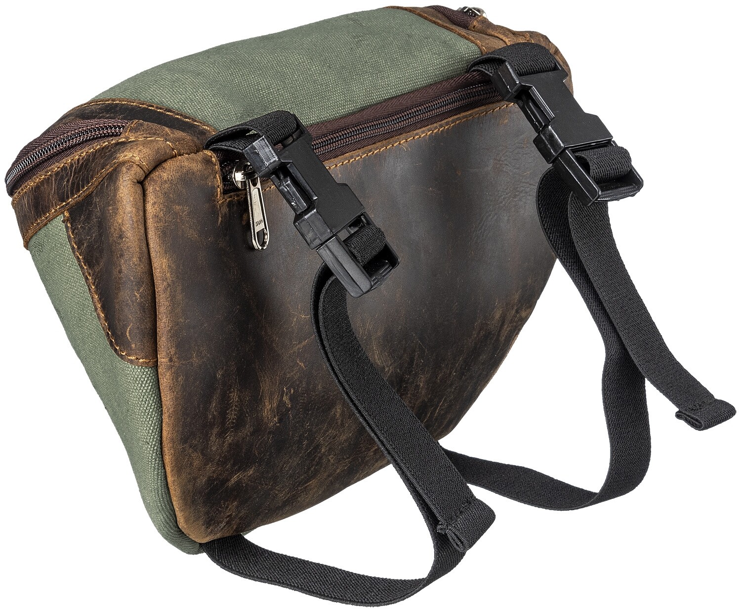 Western Saddle Pommel Pouch - Canvas with Leather accents - 3 Colors
