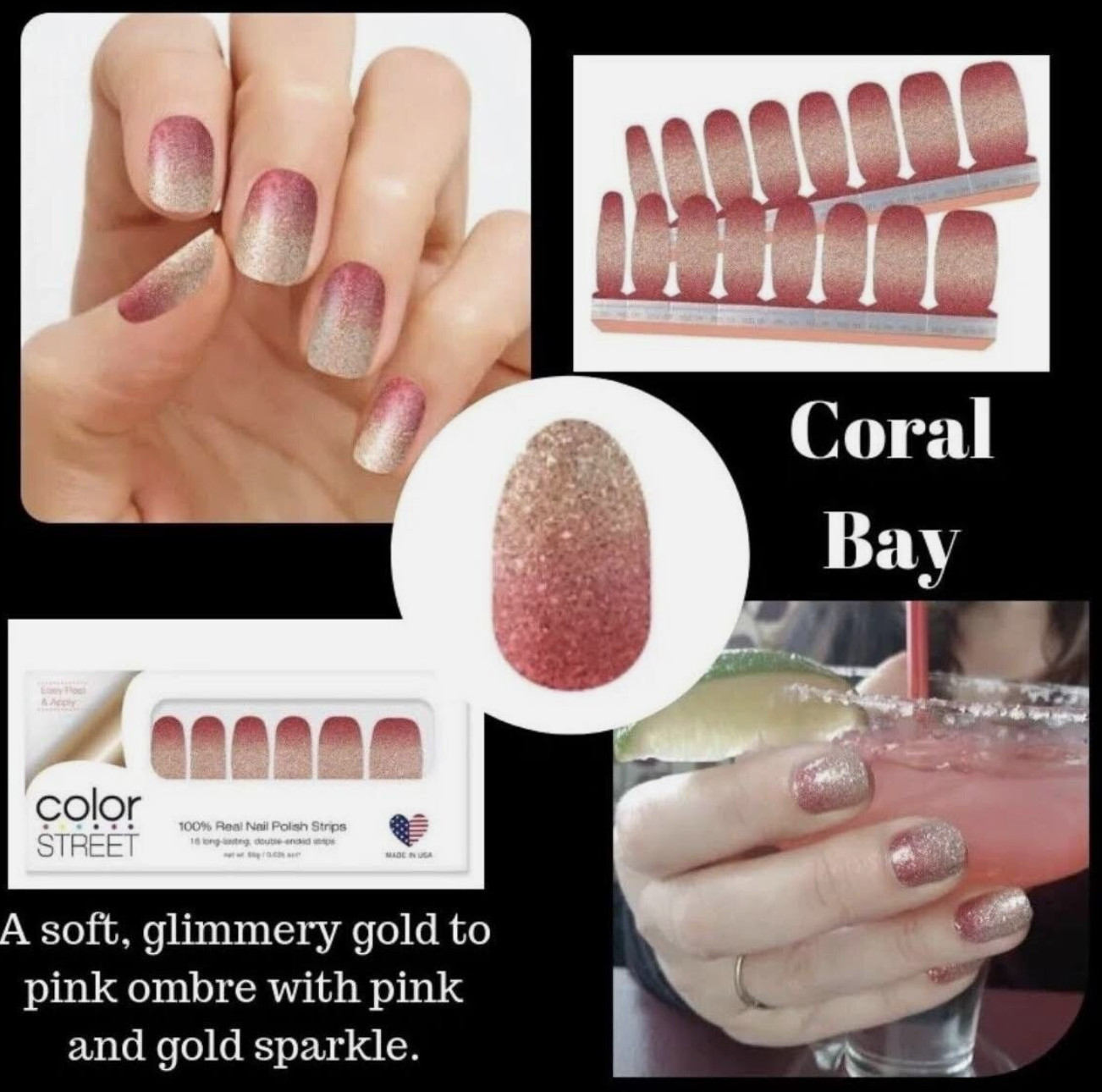 Color Street Nail Strips**OMBRÉ/MULTI-GLITTER** **BIG Assortment Of Colors!!!**