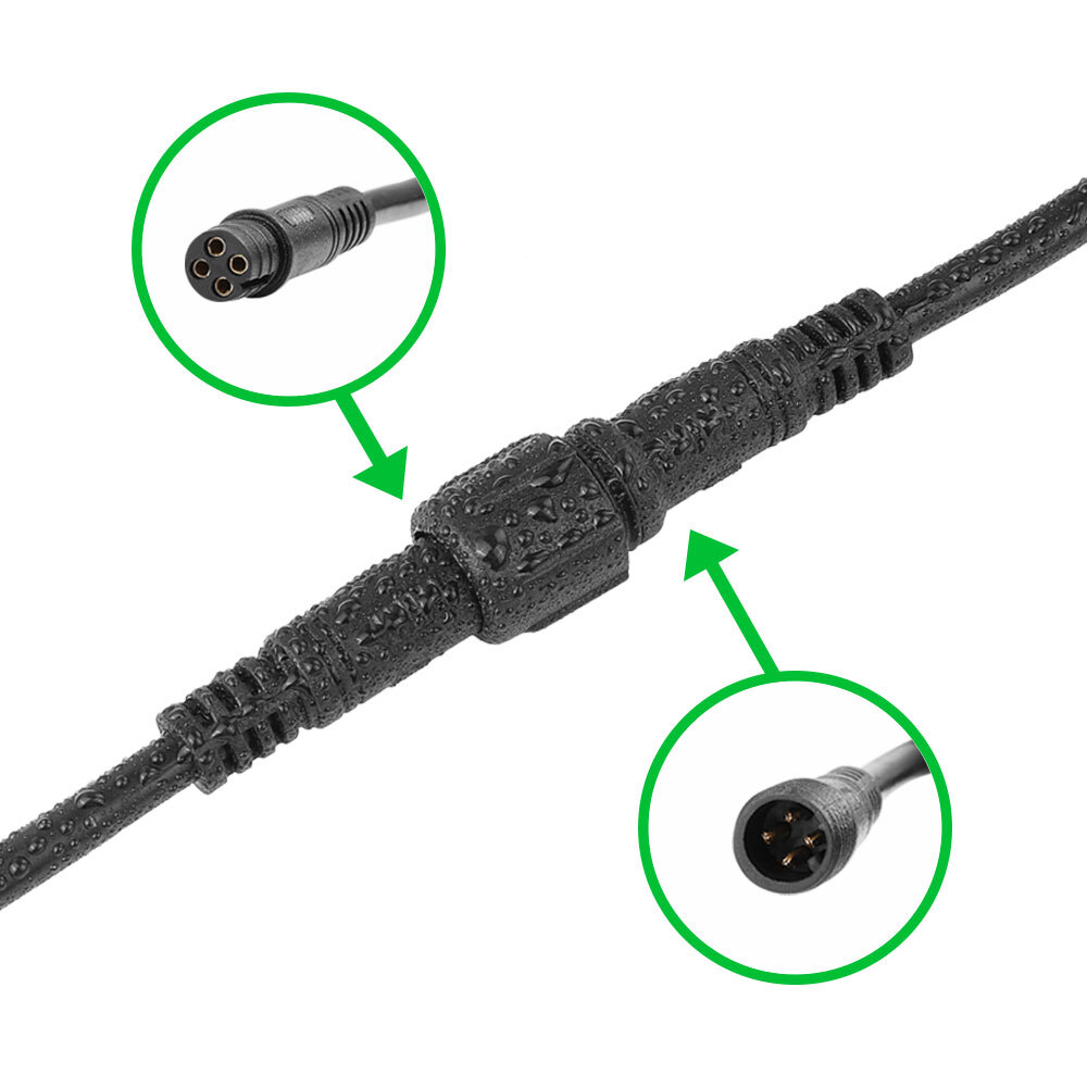 4pcs 4 Pin RGB Rock Light Extension Cable Wire Cord For UTV RGB LED Rock Lights