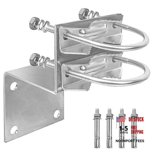 XRDS-RF Antenna Pole Mount Kits, Antenna Pole Mount Bracket with Double U 1 PCS