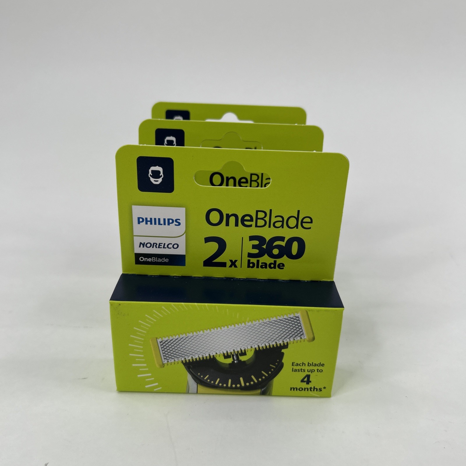 Lot Of 3 - Philips Norelco OneBlade 360 Replacement Blades 2 Per Pack = 6 Blades