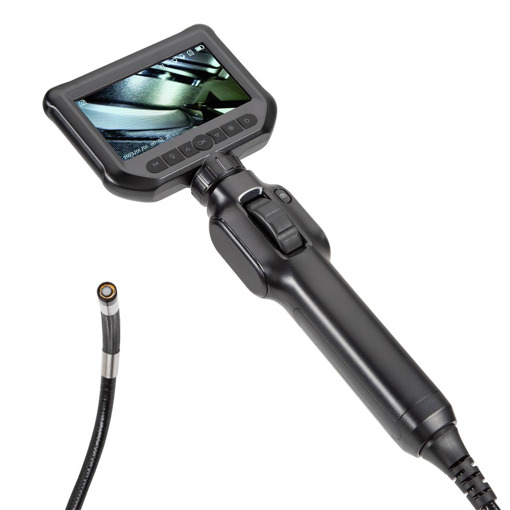 Two-Way Articulating Borescope Camera with Snake Scope Camera high-temp Alarm